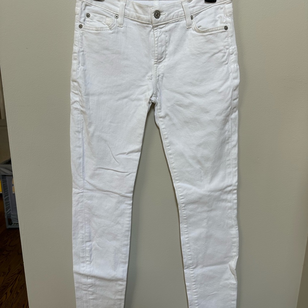 7 for all mankind White Skinny Jeans